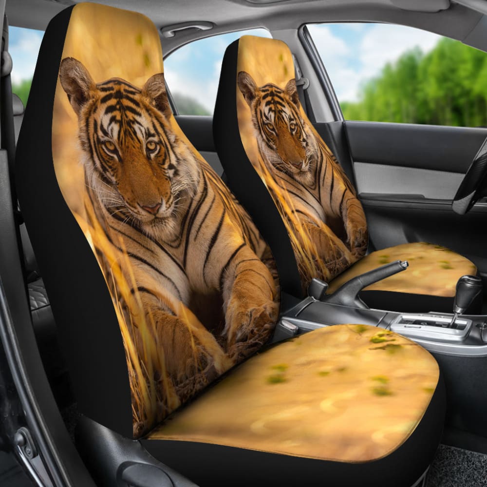Tiger With Dangerous Silence Car Seat Covers