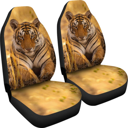 Tiger With Dangerous Silence Car Seat Covers