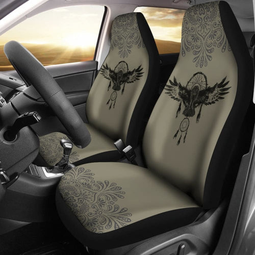 Dark Owl Dreamcatcher Native American Car Seat Covers