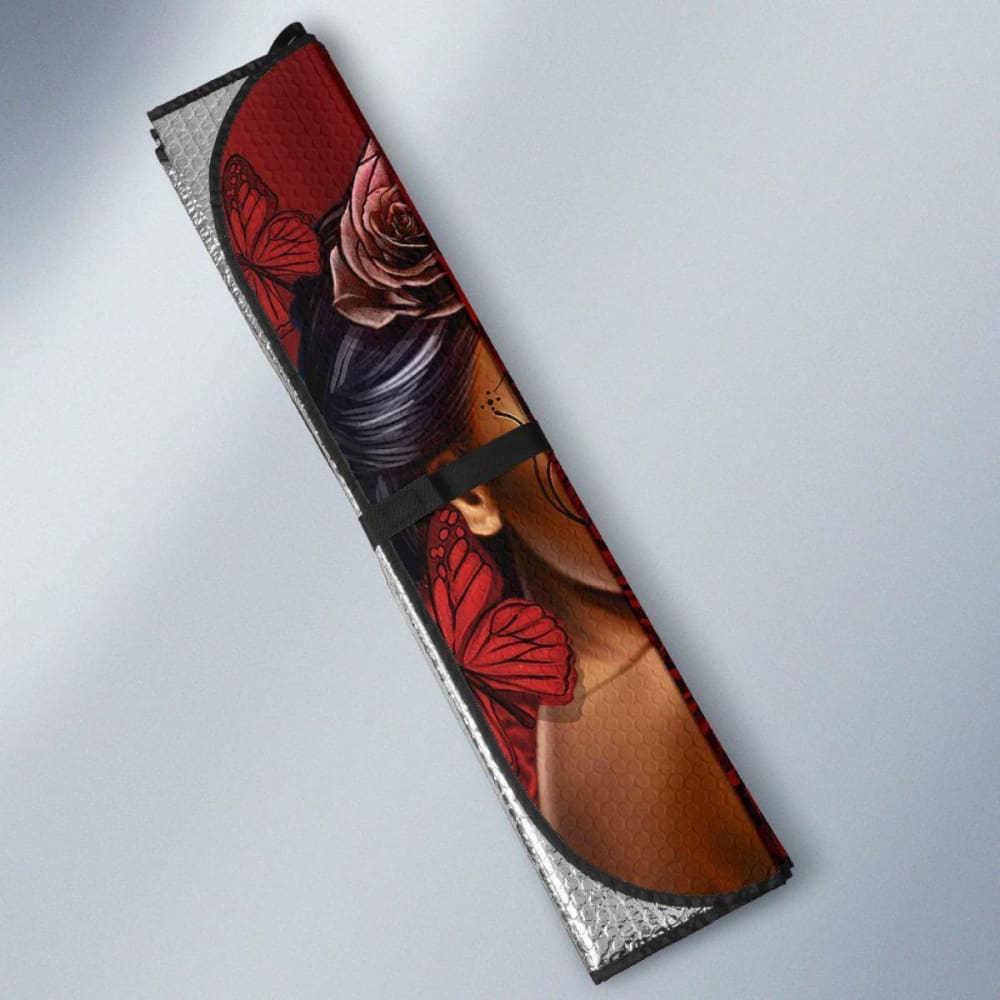 Calavera Girl - Red - Auto Sun Shade
