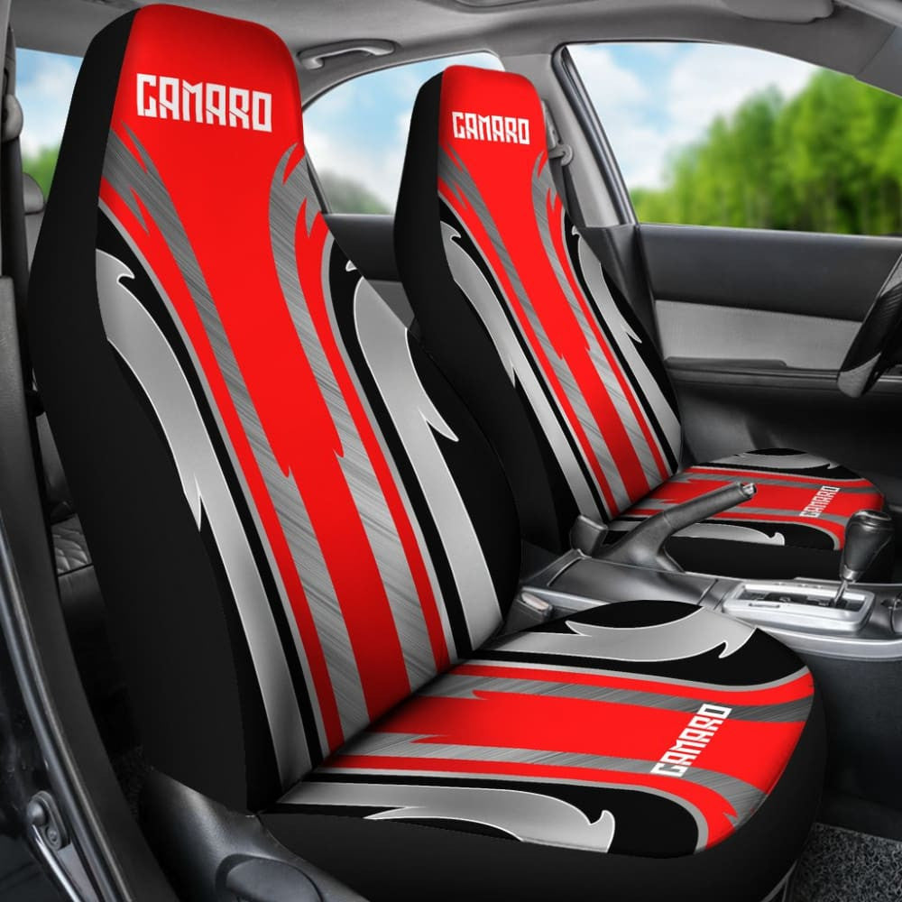 Red Black Camaro White Letter Car Accessories Car Seat Covers