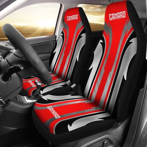 Red Black Camaro White Letter Car Accessories Car Seat Covers