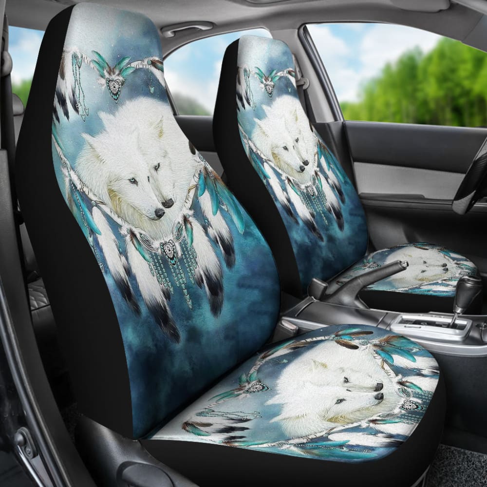 Amazing And Lovely Wolf Dreamcatcher Car Seat Covers