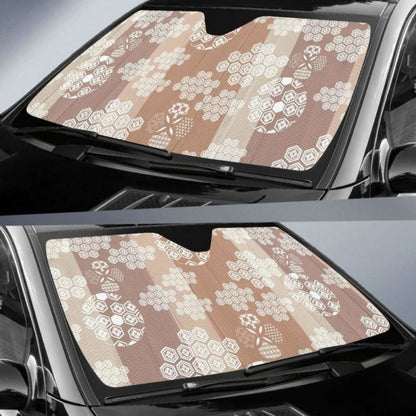 Beautiful Hexagon Japanese  Pattern Car Auto Sun Shades