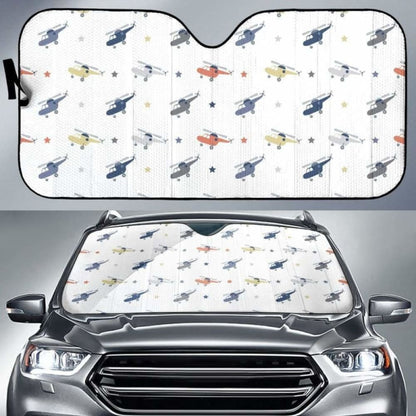 Cute Helicopter Star Pattern Car Auto Sun Shades