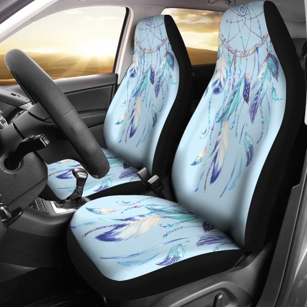 Native Dreamcatcher Winter Feather Car Seats Covers