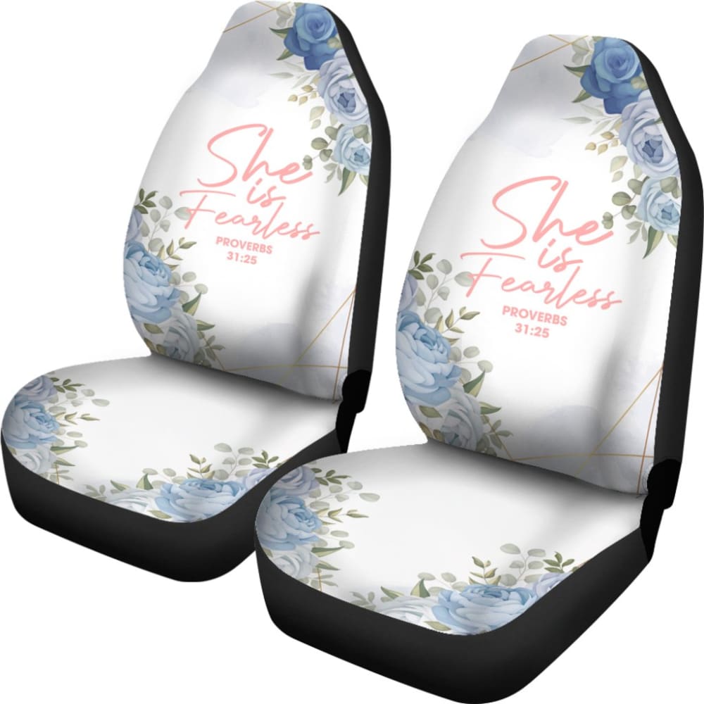 Proverbs: She Is Fearless Car Seat Covers