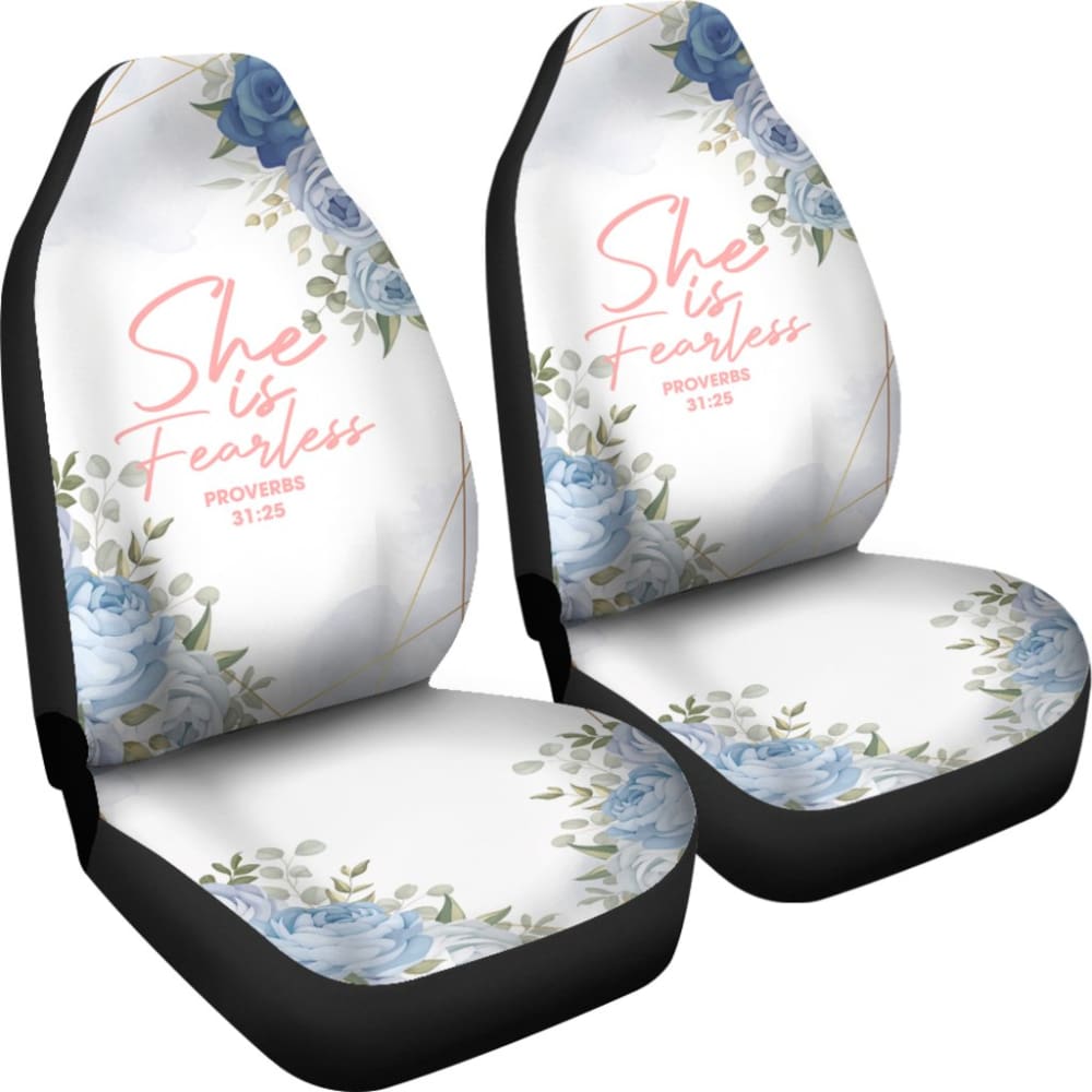 Proverbs: She Is Fearless Car Seat Covers