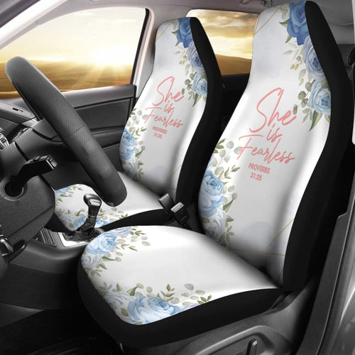 Proverbs: She Is Fearless Car Seat Covers