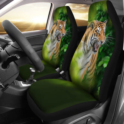 Tiger and Green Forest Car Seat Covers