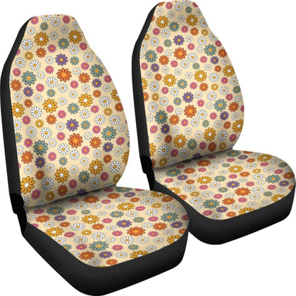 Retro Flower Mix Car Seat Covers