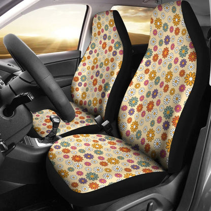 Retro Flower Mix Car Seat Covers