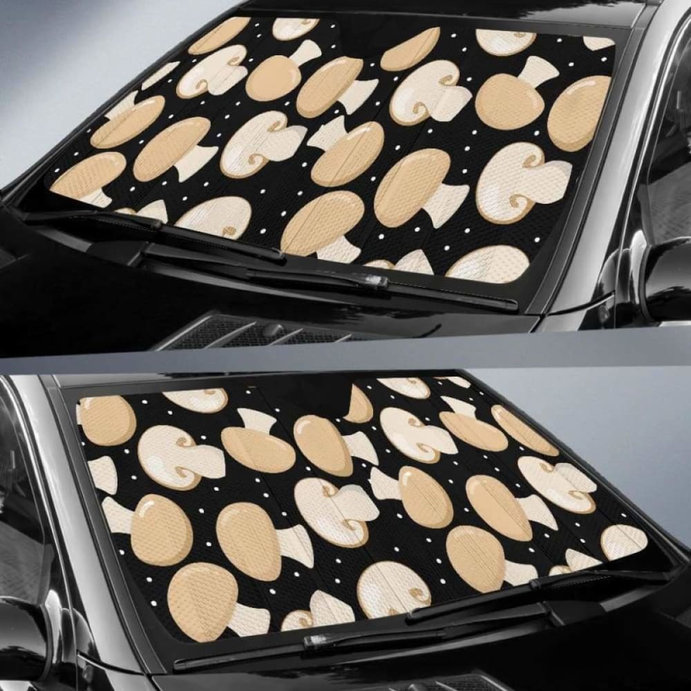 Champignon Mushroom Pattern Car Auto Sun Shades
