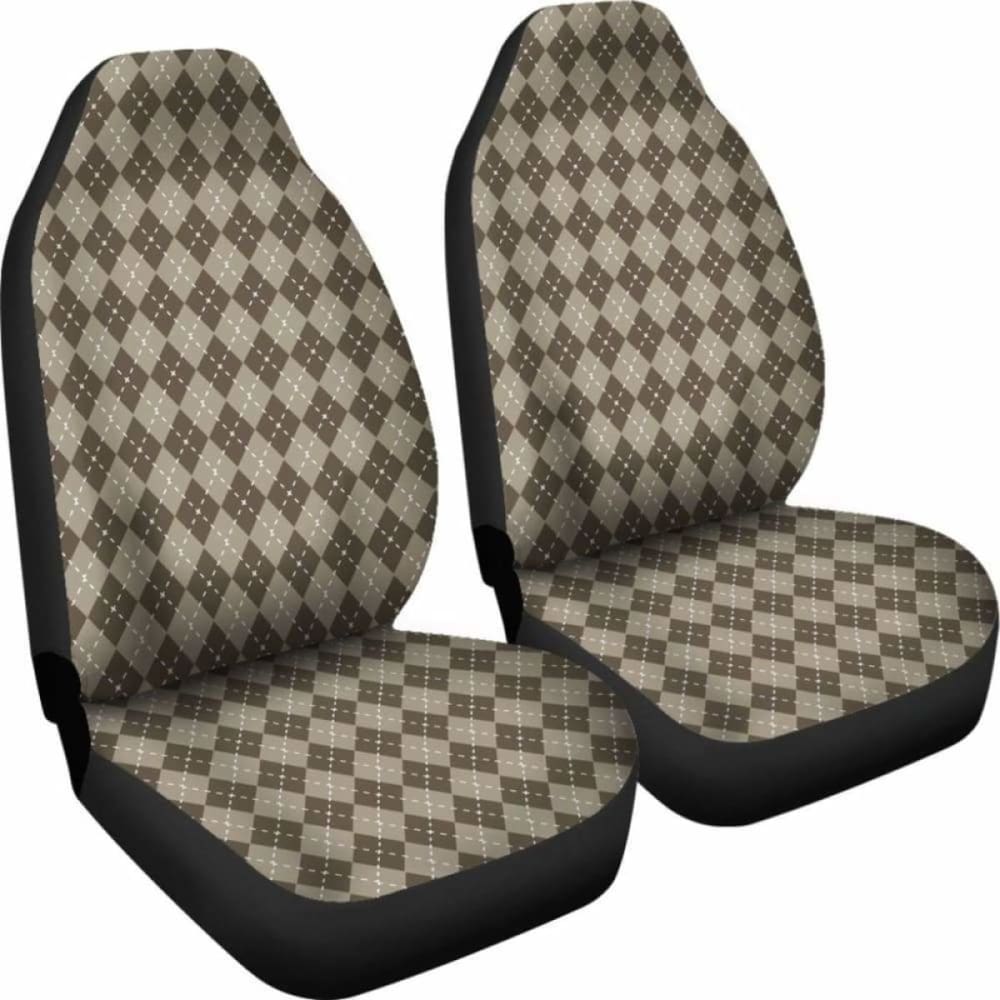 Chocolate Argyle Car Seat Covers