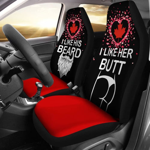 Canada Car Seat Covers Couple Valentine Her Butt His Beard