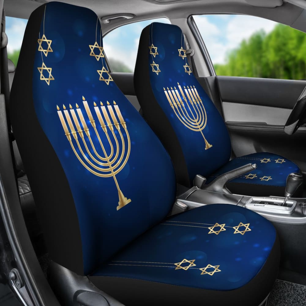 Amazing Hanukkah Pattern Print Car Seat Covers
