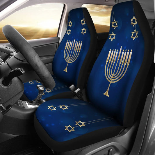 Amazing Hanukkah Pattern Print Car Seat Covers