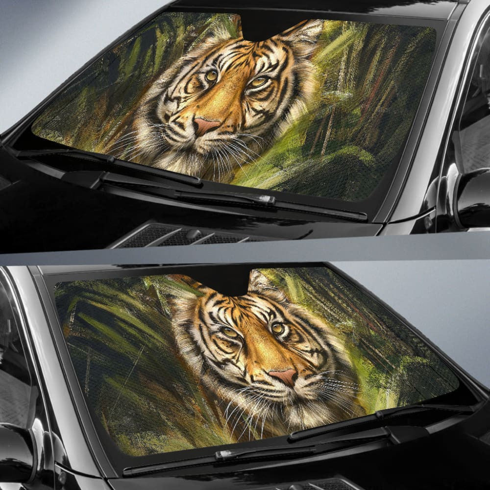 Amazing Tiger Print Car Auto Sun Shades