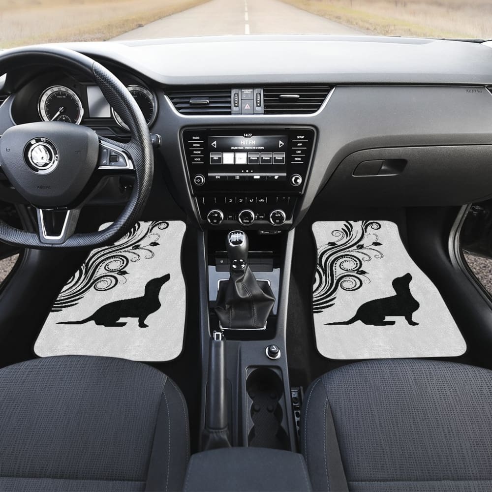 Silhouette Dachshund Car Floor Mats Car Accessories Gift For Dog Lovers