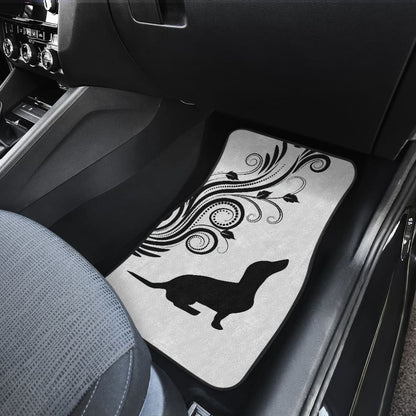 Silhouette Dachshund Car Floor Mats Car Accessories Gift For Dog Lovers