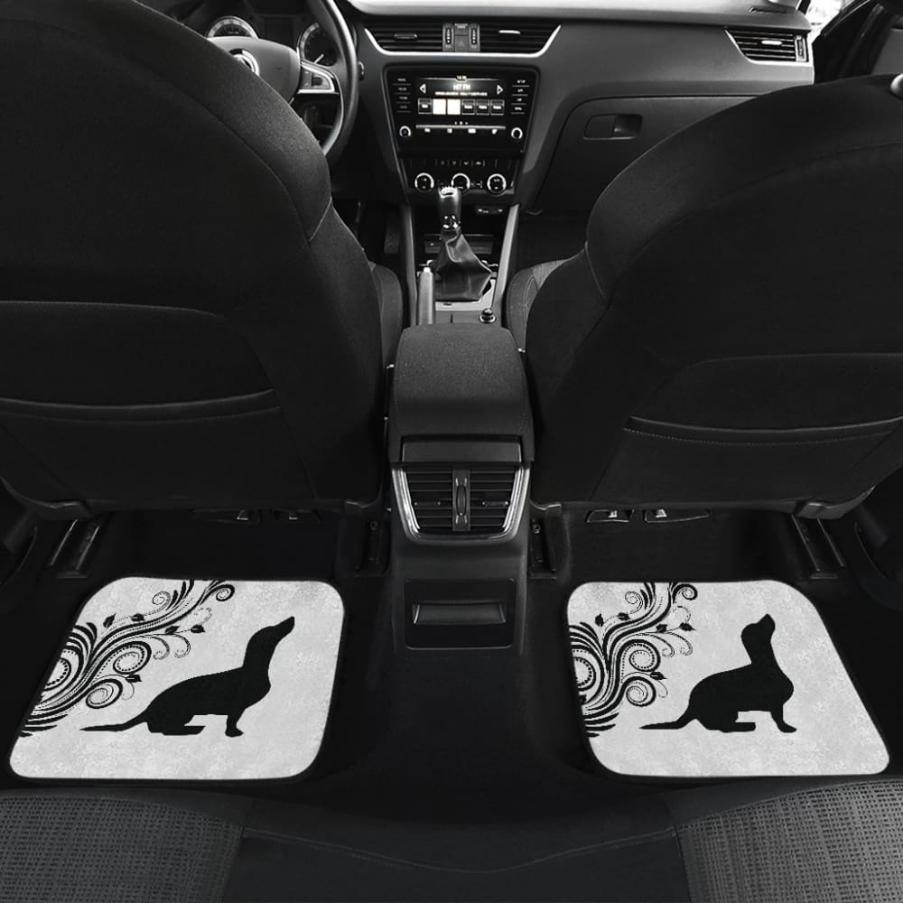 Silhouette Dachshund Car Floor Mats Car Accessories Gift For Dog Lovers