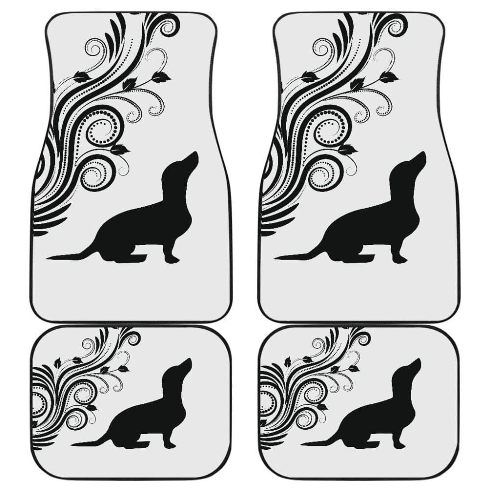 Silhouette Dachshund Car Floor Mats Car Accessories Gift For Dog Lovers