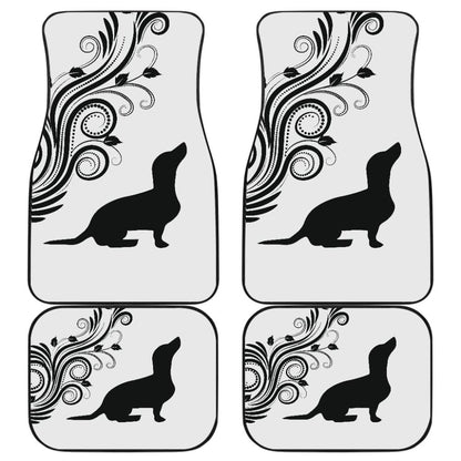 Silhouette Dachshund Car Floor Mats Car Accessories Gift For Dog Lovers