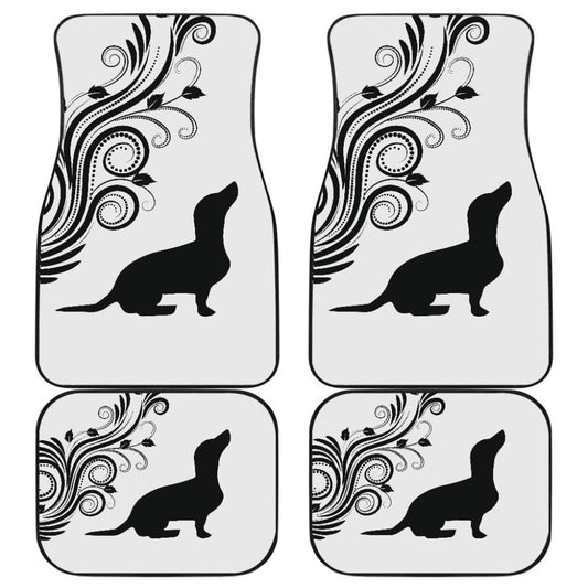 Silhouette Dachshund Car Floor Mats Car Accessories Gift For Dog Lovers