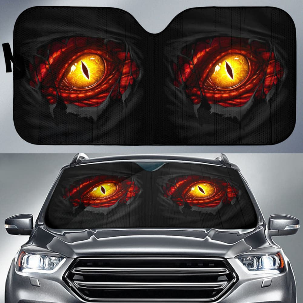 Yellow Dragon Eye Custom Car Accessories Car Auto Sun Shades