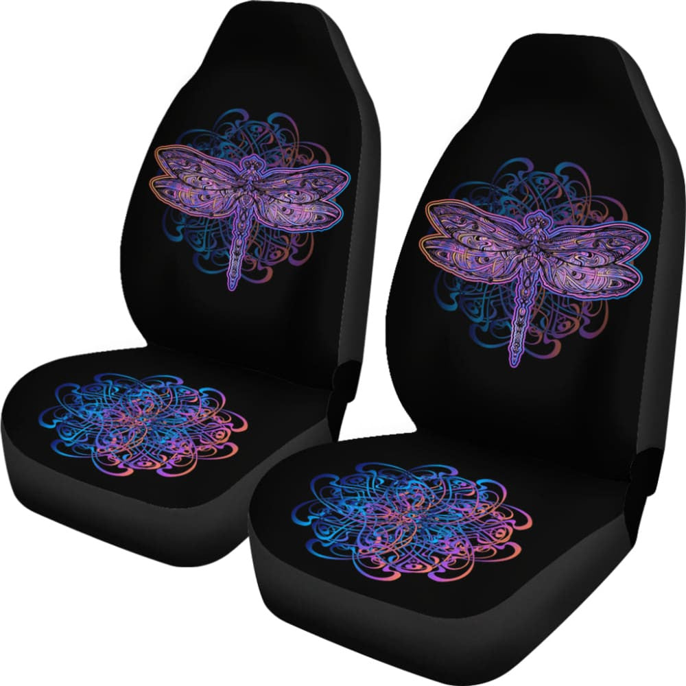 Amazing Mandala Dragonfly Car Seat Covers