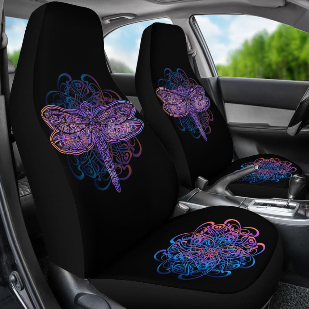 Amazing Mandala Dragonfly Car Seat Covers