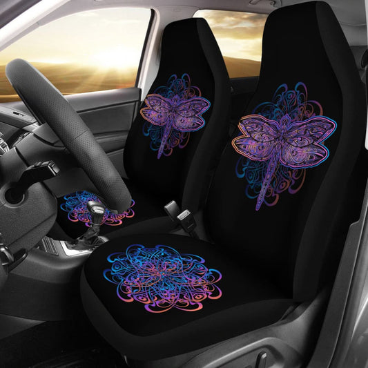 Amazing Mandala Dragonfly Car Seat Covers