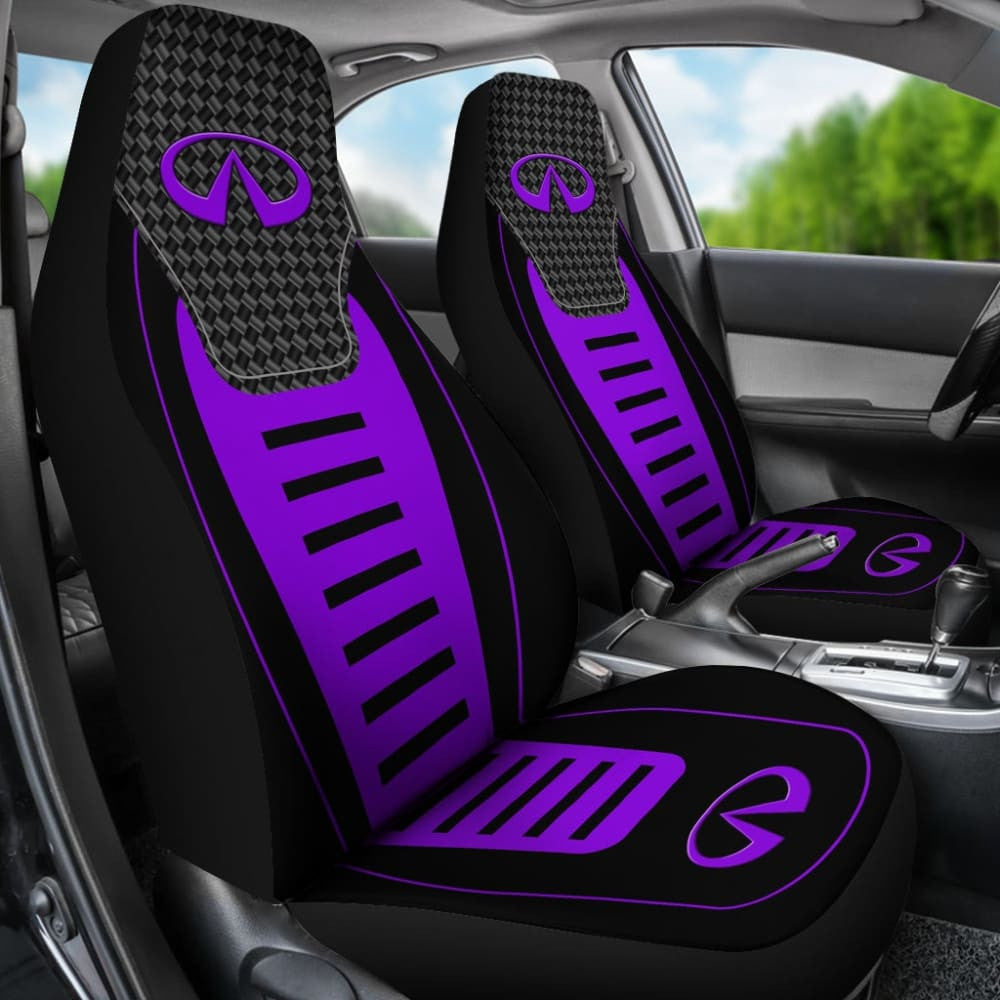 Black And Purple Infiniti Car Seat Covers Custom