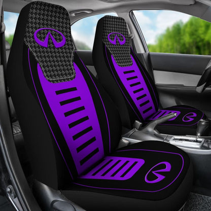Black And Purple Infiniti Car Seat Covers Custom