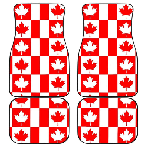 Canada Pattern Print Design  Front And Back Car Mats