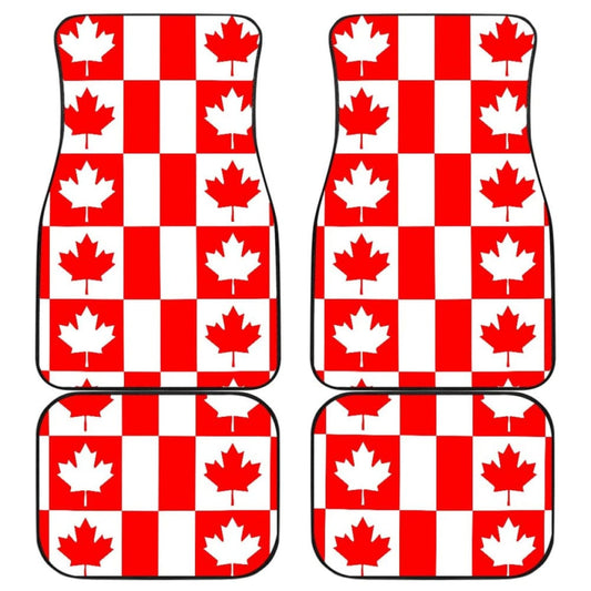 Canada Pattern Print Design  Front And Back Car Mats