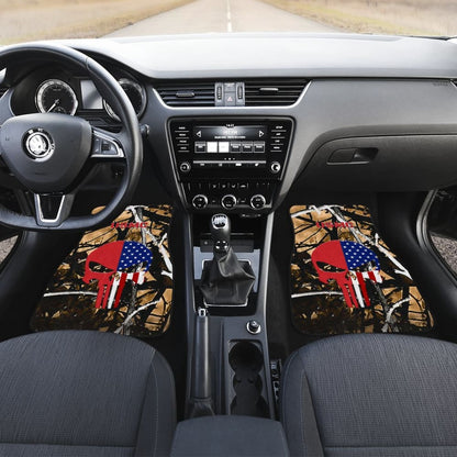 Outshine Camouflage US Marine Corps Custom American Flag Punisher Car Floor Mats