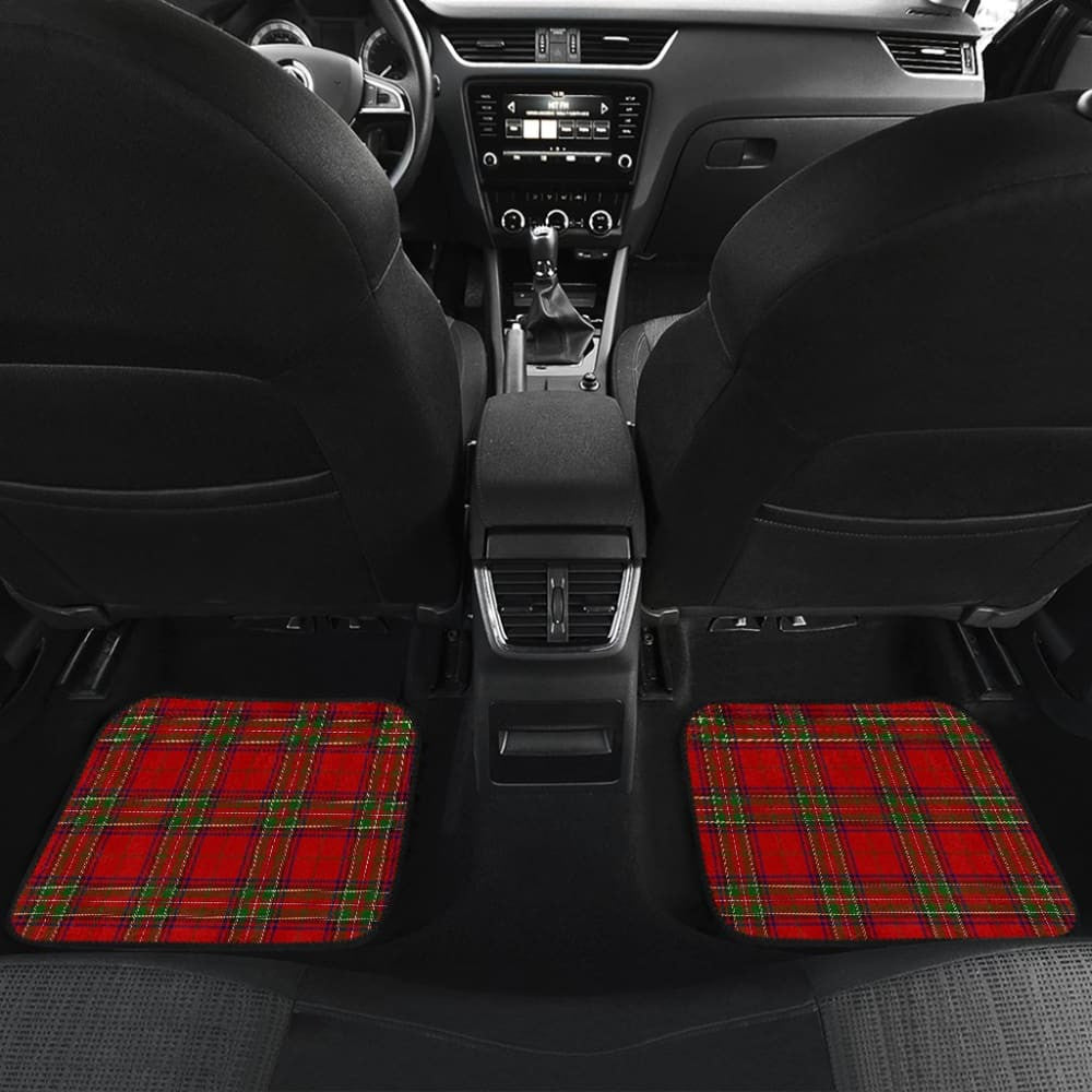 Red Royal Stewart Plaid Tartan Car Floor Mats
