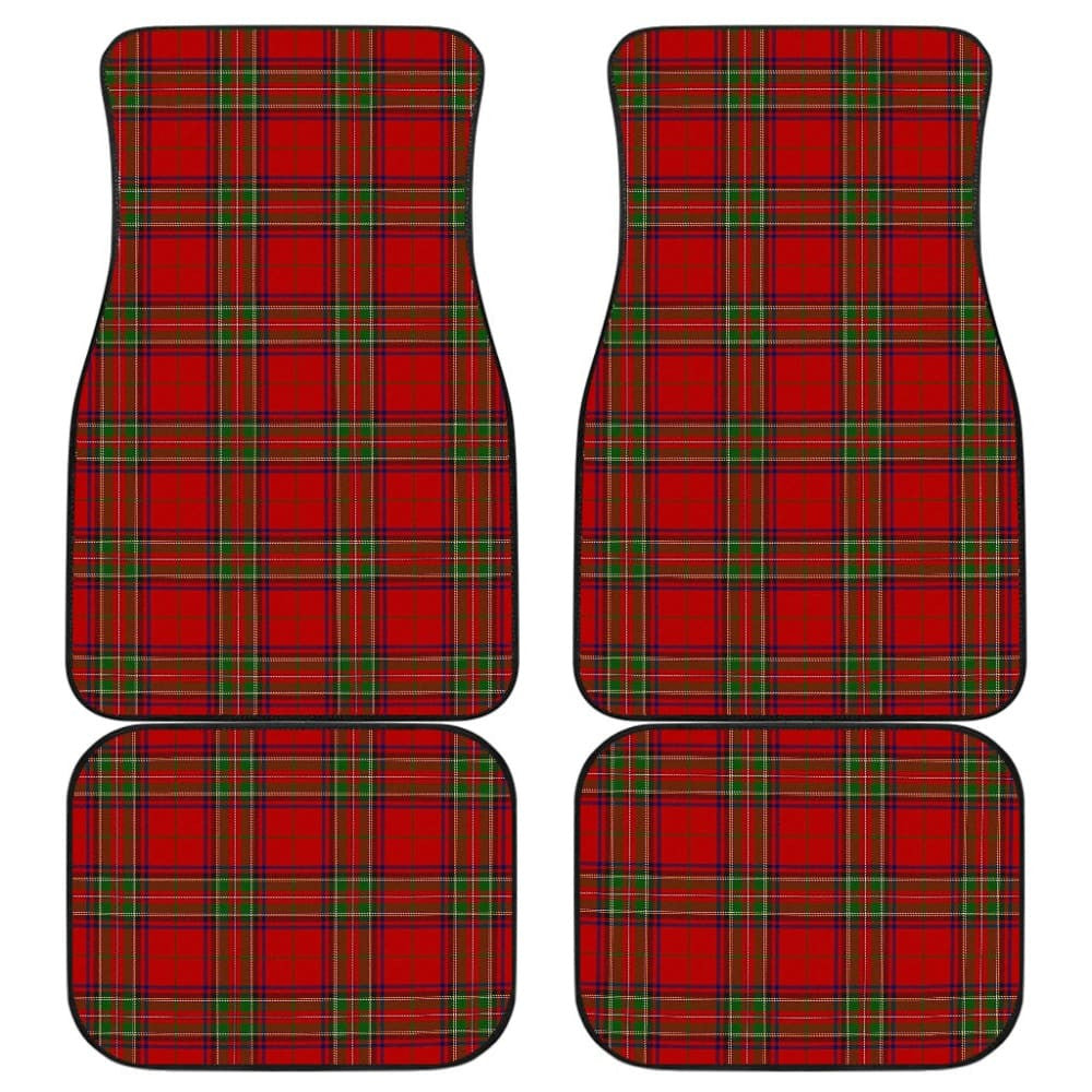 Red Royal Stewart Plaid Tartan Car Floor Mats
