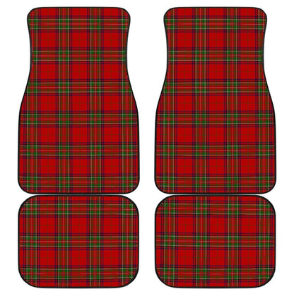 Red Royal Stewart Plaid Tartan Car Floor Mats