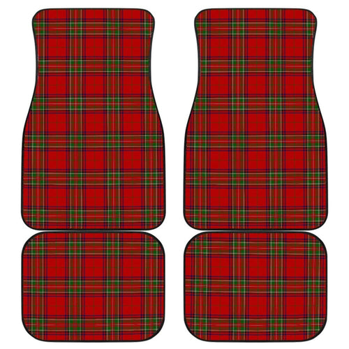 Red Royal Stewart Plaid Tartan Car Floor Mats