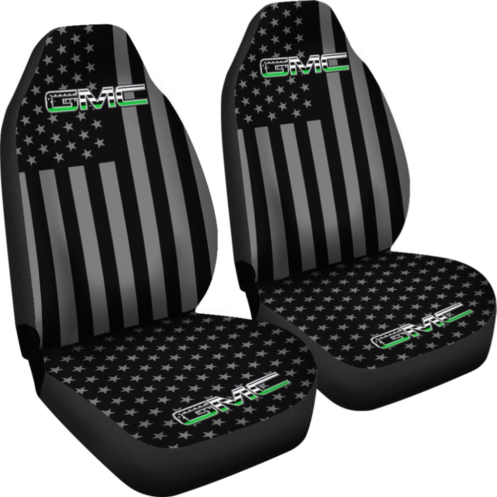 Black American Flag Mix GMC Car Seat Covers