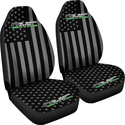 Black American Flag Mix GMC Car Seat Covers
