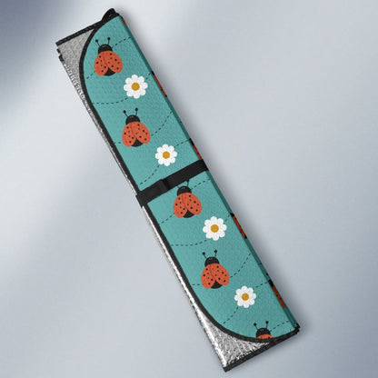 Amazing Gift Idea Ladybug Love Pattern Car Auto Sun Shade