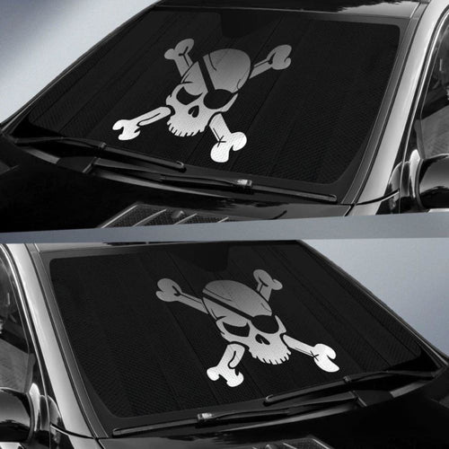 Prirate Skull and Bones Auto Sun Shade
