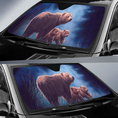 Car Sun Shade Brown Bears