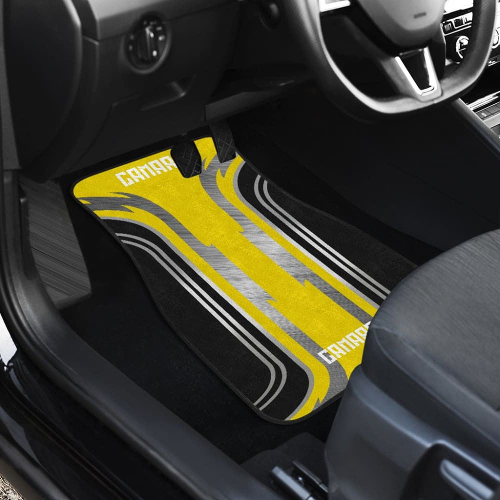 Yellow Black Camaro White Letter Car Accessories Car Floor Mats