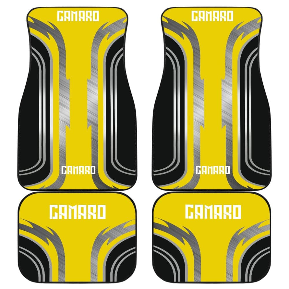 Yellow Black Camaro White Letter Car Accessories Car Floor Mats