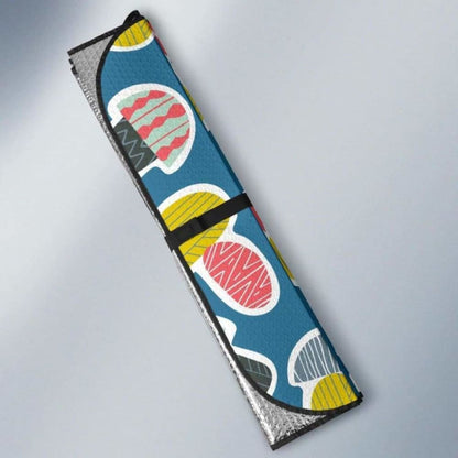 Colorful Mushroom Design Pattern Car Auto Sun Shades