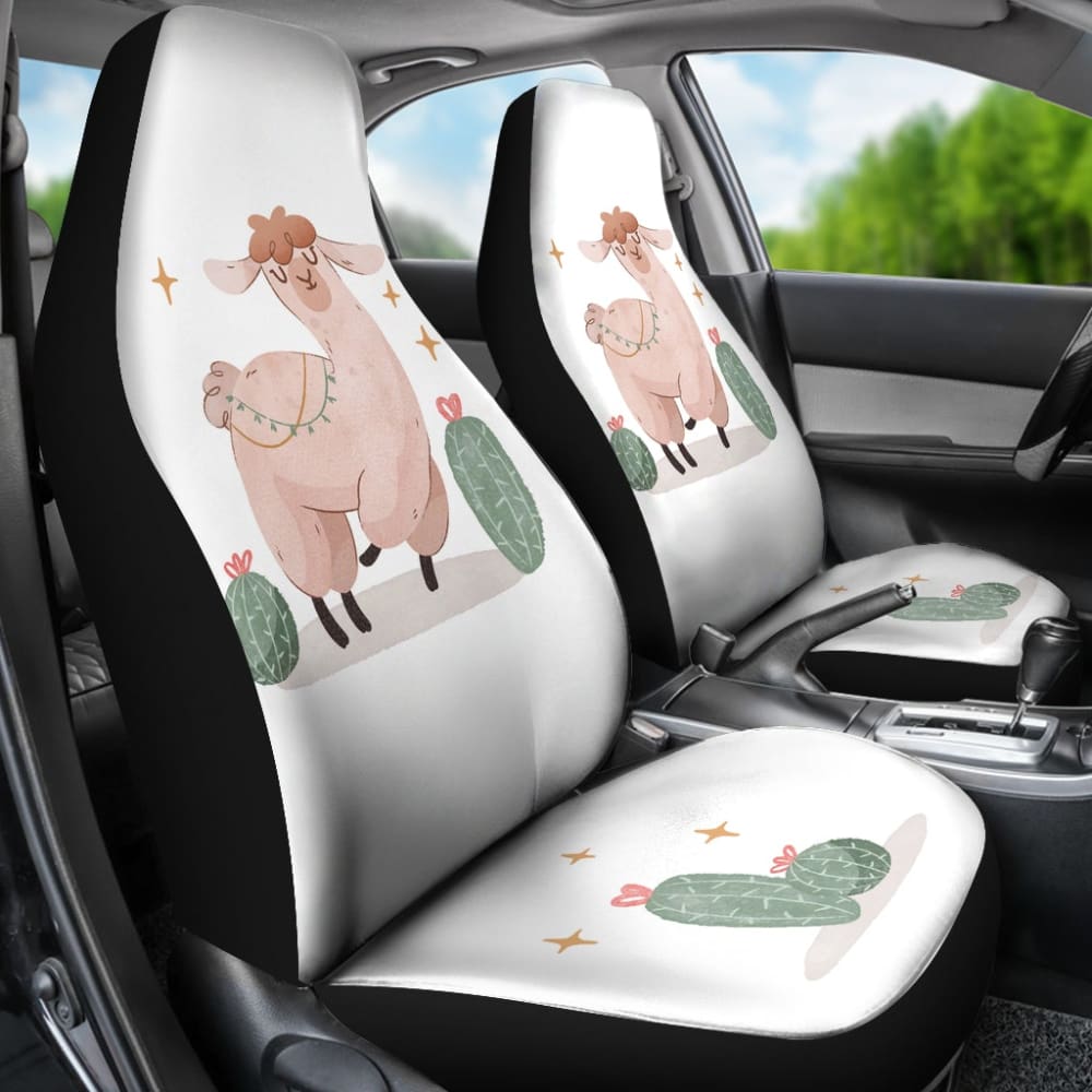 Amazing Cactus And Llama Car Seat Covers